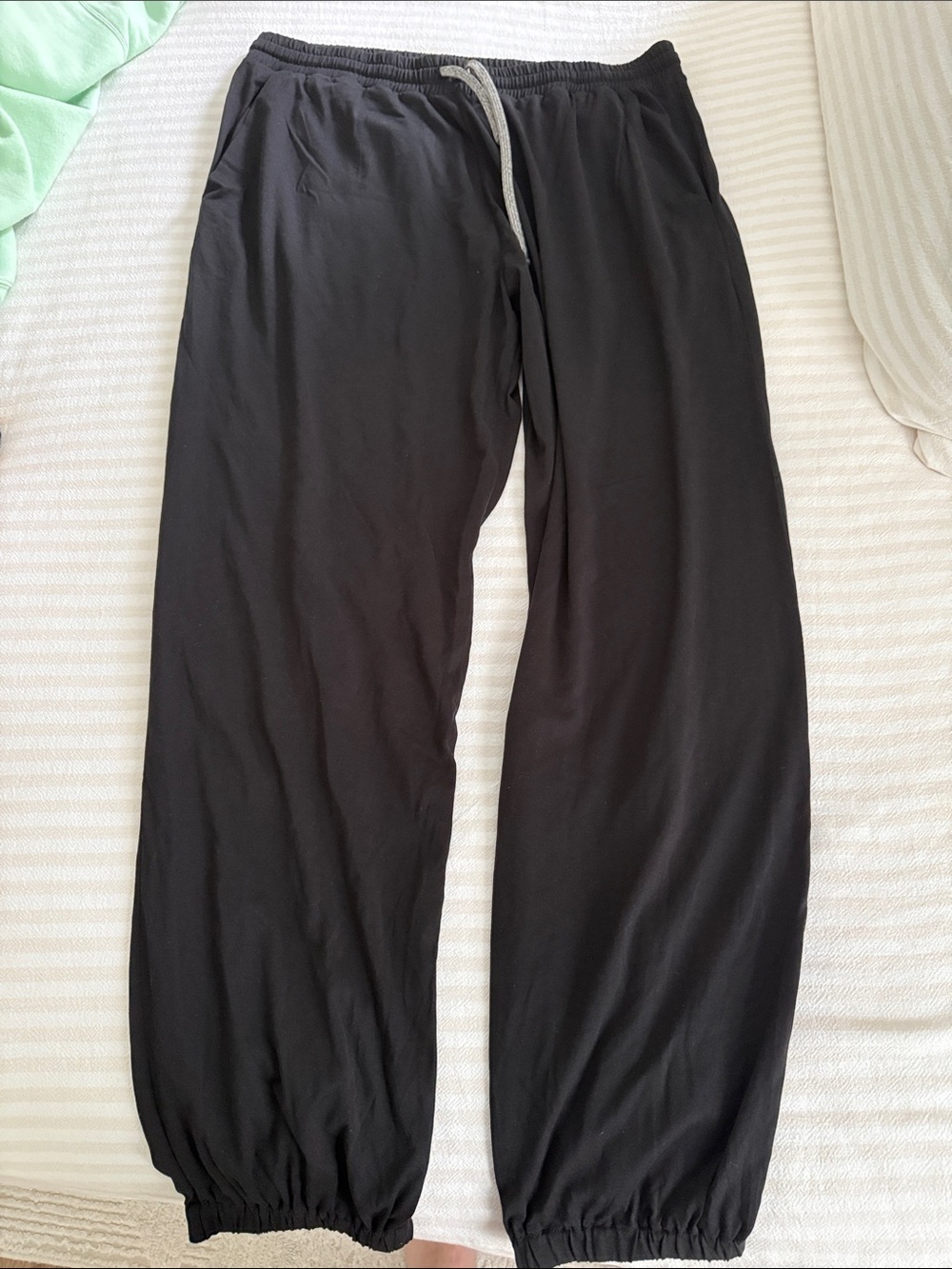 Men’s Canali 100% Cotton Black Drawstring Lounge Pants